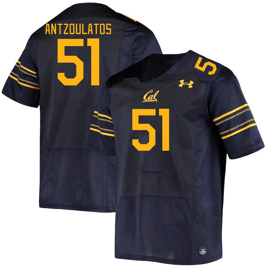 Men #51 Blake Antzoulatos California Golden Bears College Football Jerseys Stitched Sale-Navy